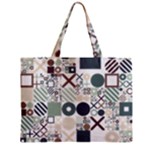 Mosaic Print Zipper Mini Tote Bag