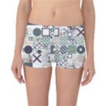 Mosaic Print Reversible Boyleg Bikini Bottoms