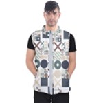 Mosaic Print Men s Puffer Vest