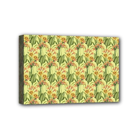 Green Pastel Pattern Mini Canvas 6  x 4  (Stretched) from ArtsNow.com