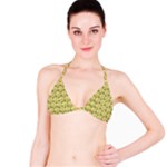 Green Pastel Pattern Bikini Top