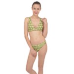 Green Pastel Pattern Classic Banded Bikini Set 