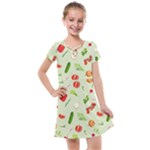 Seamless Pattern With Vegetables  Delicious Vegetables Kids  Cross Web Dress