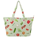 Seamless Pattern With Vegetables  Delicious Vegetables Full Print Shoulder Bag