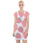 Strawberry Cow Pet Cap Sleeve Bodycon Dress