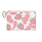 Strawberry Cow Pet Canvas Cosmetic Bag (Medium)
