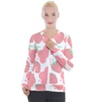 Strawberry Cow Pet Casual Zip Up Jacket