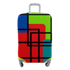 Colorful Rectangle boxes Luggage Cover (Small) from ArtsNow.com