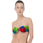 Colorful Rectangle boxes Classic Bandeau Bikini Top 