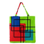 Colorful Rectangle boxes Grocery Tote Bag