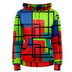 Colorful Rectangle boxes Women s Pullover Hoodie