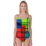 Colorful Rectangle boxes Camisole Leotard 