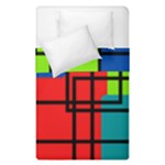 Colorful Rectangle boxes Duvet Cover Double Side (Single Size)