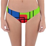 Colorful Rectangle boxes Reversible Hipster Bikini Bottoms