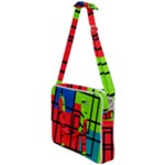 Colorful Rectangle boxes Cross Body Office Bag