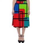 Colorful Rectangle boxes Classic Midi Skirt