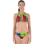 Colorful Rectangle boxes Perfectly Cut Out Bikini Set