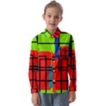 Colorful Rectangle boxes Kids  Long Sleeve Shirt