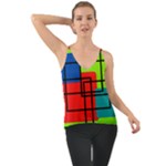 Colorful Rectangle boxes Chiffon Cami