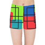 Colorful Rectangle boxes Kids  Sports Shorts