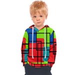 Colorful Rectangle boxes Kids  Overhead Hoodie