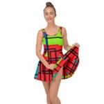 Colorful Rectangle boxes Inside Out Casual Dress