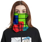 Colorful Rectangle boxes Face Covering Bandana (Two Sides)