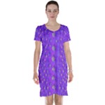 Paradise Flowers In A Peaceful Environment Of Floral Freedom Short Sleeve Nightdress