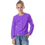 Paradise Flowers In A Peaceful Environment Of Floral Freedom Kids  Long Sleeve Tee with Frill 