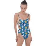 Funny Pets Tie Strap One Piece Swimsuit