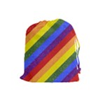 Lgbt Pride Motif Flag Pattern 1 Drawstring Pouch (Large)