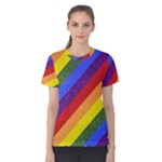 Lgbt Pride Motif Flag Pattern 1 Women s Cotton Tee