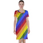 Lgbt Pride Motif Flag Pattern 1 Short Sleeve Nightdress