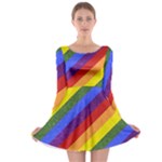 Lgbt Pride Motif Flag Pattern 1 Long Sleeve Skater Dress