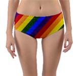 Lgbt Pride Motif Flag Pattern 1 Reversible Mid-Waist Bikini Bottoms