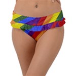 Lgbt Pride Motif Flag Pattern 1 Frill Bikini Bottom