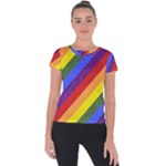 Lgbt Pride Motif Flag Pattern 1 Short Sleeve Sports Top 