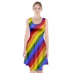 Lgbt Pride Motif Flag Pattern 1 Racerback Midi Dress