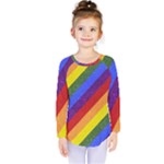 Lgbt Pride Motif Flag Pattern 1 Kids  Long Sleeve Tee