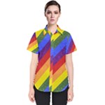 Lgbt Pride Motif Flag Pattern 1 Women s Short Sleeve Shirt