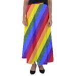 Lgbt Pride Motif Flag Pattern 1 Flared Maxi Skirt