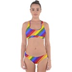 Lgbt Pride Motif Flag Pattern 1 Cross Back Hipster Bikini Set