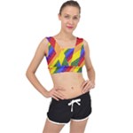 Lgbt Pride Motif Flag Pattern 1 V-Back Sports Bra