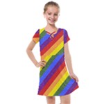 Lgbt Pride Motif Flag Pattern 1 Kids  Cross Web Dress