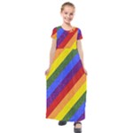 Lgbt Pride Motif Flag Pattern 1 Kids  Short Sleeve Maxi Dress