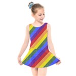 Lgbt Pride Motif Flag Pattern 1 Kids  Skater Dress Swimsuit