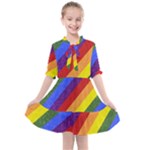 Lgbt Pride Motif Flag Pattern 1 Kids  All Frills Chiffon Dress