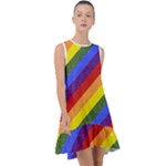 Lgbt Pride Motif Flag Pattern 1 Frill Swing Dress