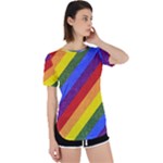 Lgbt Pride Motif Flag Pattern 1 Perpetual Short Sleeve T-Shirt