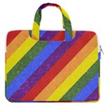 Lgbt Pride Motif Flag Pattern 1 MacBook Pro Double Pocket Laptop Bag